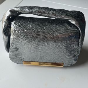 Demillier Silver Metallic Bag